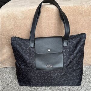 Cavalli Class by Roberto Cavalli Black Monogram Tote Bag - NWOT